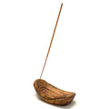 Portaincienso ovalado de olivo 16 cm