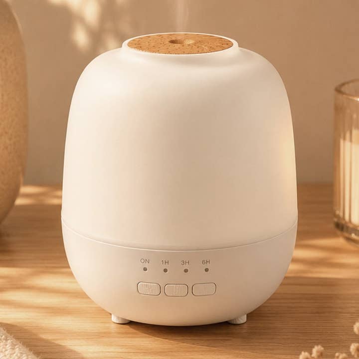 Difusor Aurora blanco y madera